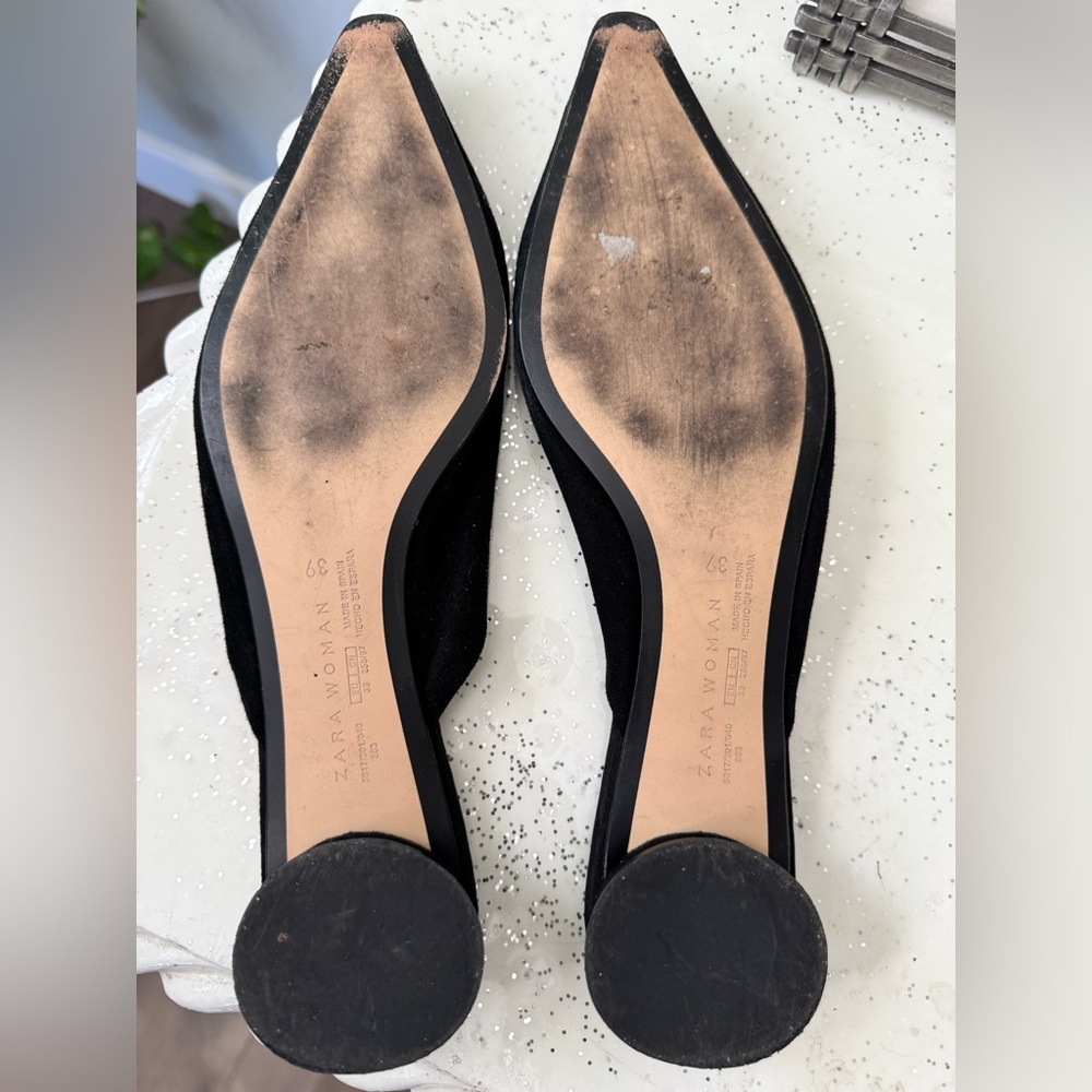 Elegant ZARA  Black Women's Mules, Size 39(8.5) - Picture 8 of 11